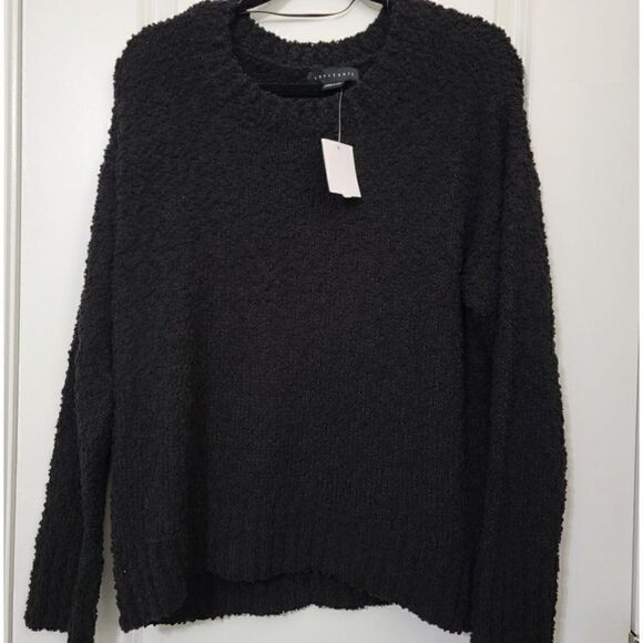 SANCTUARY Popcorn Crewneck Sweater L Black - Picture 2 of 5